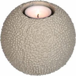 Libra Interiors Concrete Candle Holder in Ivory