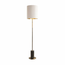 RV Astley Maxone Floor Lamp Black And Antique Brass