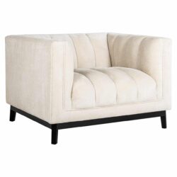 Richmond Interiors Beaudy Armchair in White Chenille