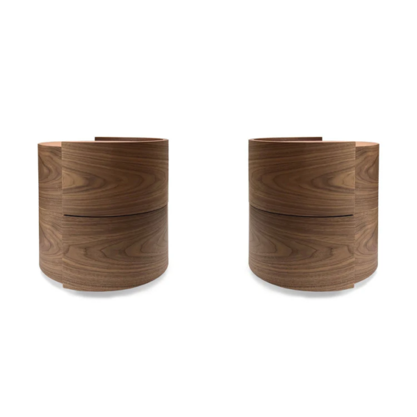 Tommy Franks Tavamo Pair of Bedside Tables in Walnut