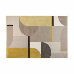 Zuiver Hilton Rug in Yellow and Grey / Grey/Yellow / Small
