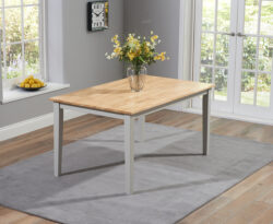 Chiltern 150cm Grey and Oak Painted Dining Table