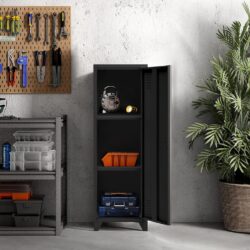 128cm H Black Metal Tall Storage Filing Cabinet for Office
