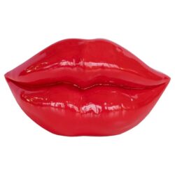 Alton Resin Lips Sculpture Small In Red
