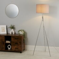 Bella Tripod Floor Lamp - Grey
