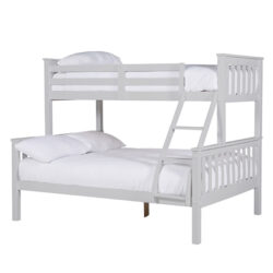 Beverley Wooden Single And Double Bunk Bed In Grey