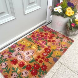 Bright Floral Hello Doormat - Sadie Hello - Doormat - 45cm x 75cm