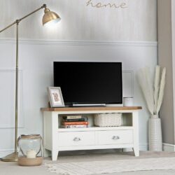 Chester White Painted Oak Small TV Unit