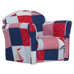 Children's Patchwork Mini Arm Chair - Multicolour - Fabric - Happy Beds