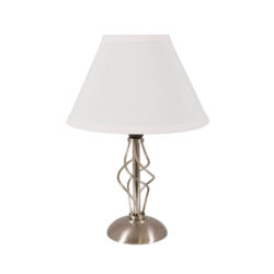 Darcie Satin Nickel Table Lamp