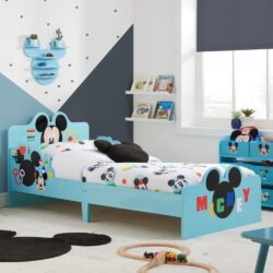 Disney - Mickey Mouse - Single - Kids Bed - Blue - Wooden - 3ft - Happy Beds