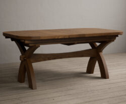 Extending Atlas 180cm Rustic Solid Oak Dining Table
