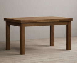 Extending Hampshire 140cm Rustic Solid Oak Dining Table