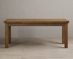 Extending Hampshire 180cm Rustic Solid Oak Dining Table