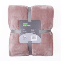 Fleece Throw - Blush Pink - 120x150cm