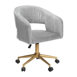 Georgette Pleated Office Chair - Grey