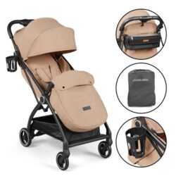 Ickle Bubba Aries Prime Auto-Fold Stroller - Biscuit