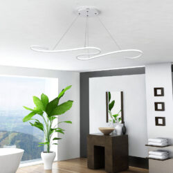 LED Pendant Lamp Hanging Light Fixture in S Shape
