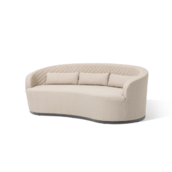 Maze Outdoor Ambition Curve 3 Seater Sofa Daybed with Curved Footstool in Oatmeal