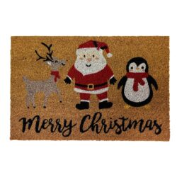 Merry Christmas PVC & Coir Doormat - 39 x 59cm