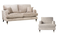 Moira - 3-Seater Sofa & Armchair Suite - Kensington Mink
