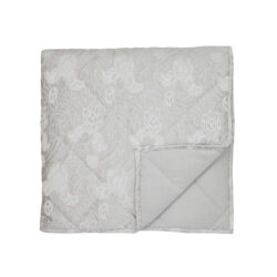 Sanderson Ashbee Double Quilted Throw, Platinum