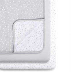 Snuz 3pc. Bedside Crib Bedding Set - Grey Spots