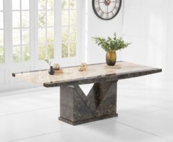 Tenore 220cm Extra Large Marble Effect Dining Table