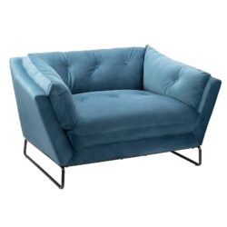 The Snuggler Button Chair - Aegean Blue