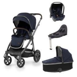 BabyStyle Oyster 3 Stroller + Carrycot, Car Seat + Isofix Base, Twilight (Open Box) - Twilight