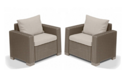 California - Set of 2 Armchair - Taupe
