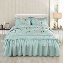 Easylife Brook Embroidered Bedspread in Green