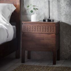 Gallery Interiors Boho Retreat Bedside 2 Drawer Chest | Outlet