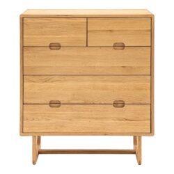 Gallery Interiors Croft 5 Drawer Chest in Natural