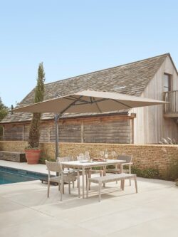 The Ultimate Rectangular Cantilever Parasol Set - Taupe