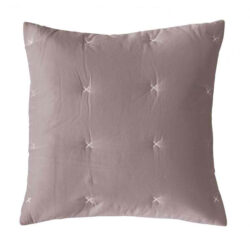 Gallery Interiors Cotton Stitch Cushion in Silver Blush