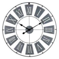 Givoa Small Metal Contemporary Wall Clock In Grey
