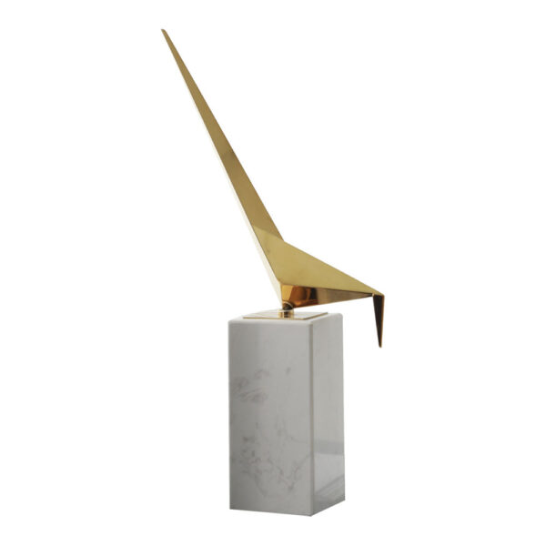 Liang & Eimil Alma Bird Sculpture Brass And White / Small
