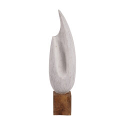 Libra Interiors Hand Carved Solid Wood Tall Sculpture White