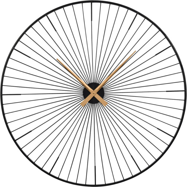 Libra Interiors Spoke Wall Clock in Black