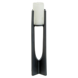 Olivia's Dante Large Grey Finish Candle Holder
