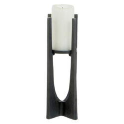 Olivia's Dante Small Grey Finish Candle Holder