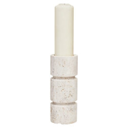 Olivia's Tibor Travertine Small Candle Holder