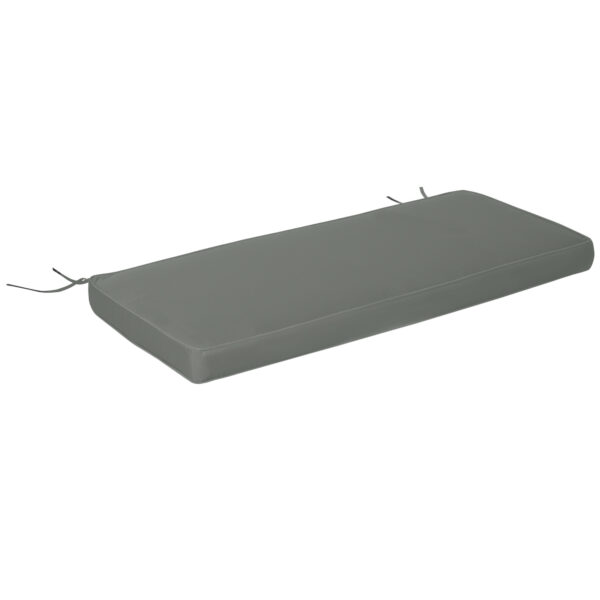 Outsunny 2-Seater Garden Bench Cushion, Loveseat Pad for Patio Swing Furniture, Indoor & Outdoor Use, Grey