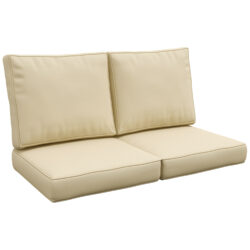 Outsunny Garden Chair Cushions: 3-Piece Set for Indoor & Outdoor Seating, Beige Aosom UK