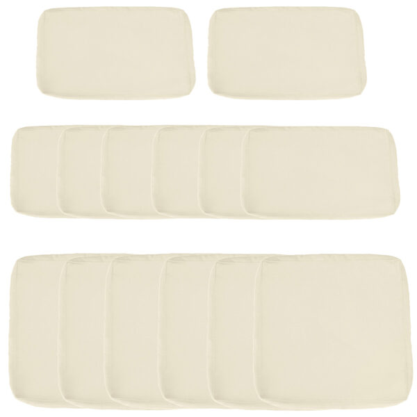 Outsunny Garden Rattan Sofa Seat Cushion Covers Replacement Outdoor, No Cushion Included, Beige