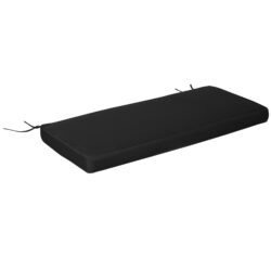 Outsunny Loveseat Cushion for 2 Seater Garden Bench, Comfortable Seat Pad for Outdoor Furniture, 120 x 50 x 8 cm, Black Aosom UK