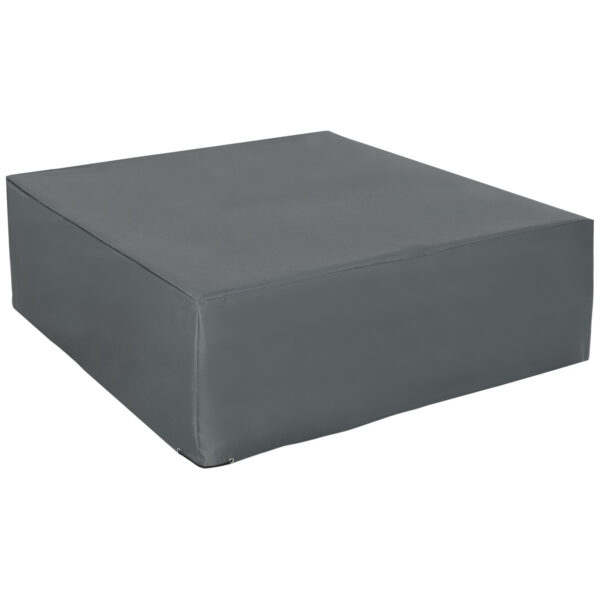 Outsunny Outdoor Oasis: Waterproof Anti-UV Patio Furniture Cover for Rattan Sun Lounger Set, Grey, 205L x 192W x 61H cm Aosom UK