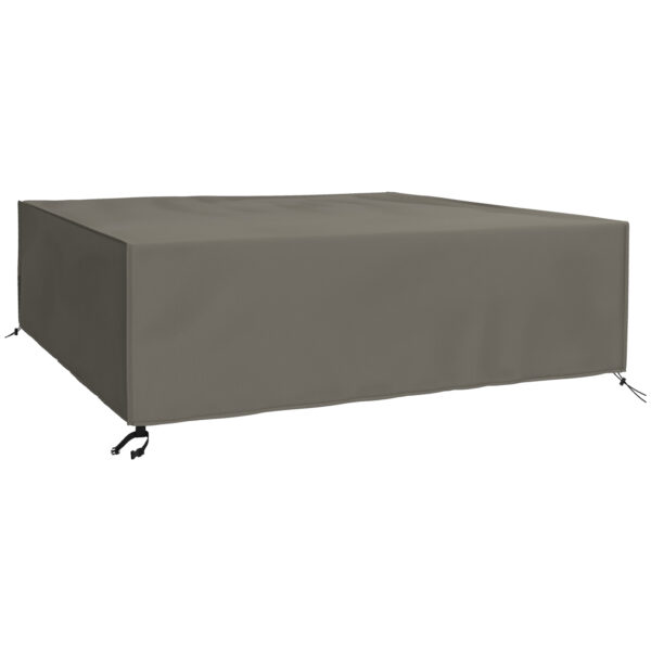 Outsunny Patio Furniture Protector: Weatherproof 600D Oxford Cover for Large Square Sets, 230 x 230 x 70cm, Grey Aosom UK