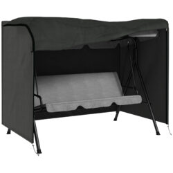 Outsunny Patio Swing Shelter: Waterproof Oxford Canopy for Outdoor Seating, Dark Grey, Ample Coverage Aosom UK